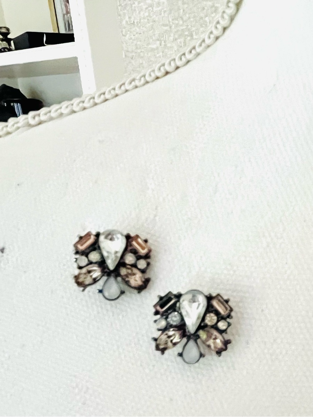 Baublebar gray crystal earrings
